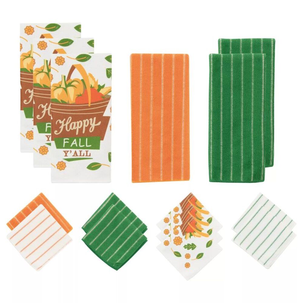 Smart Home Happy Fall Y'All Microfiber Kitchen Towel Set, 15 Piece